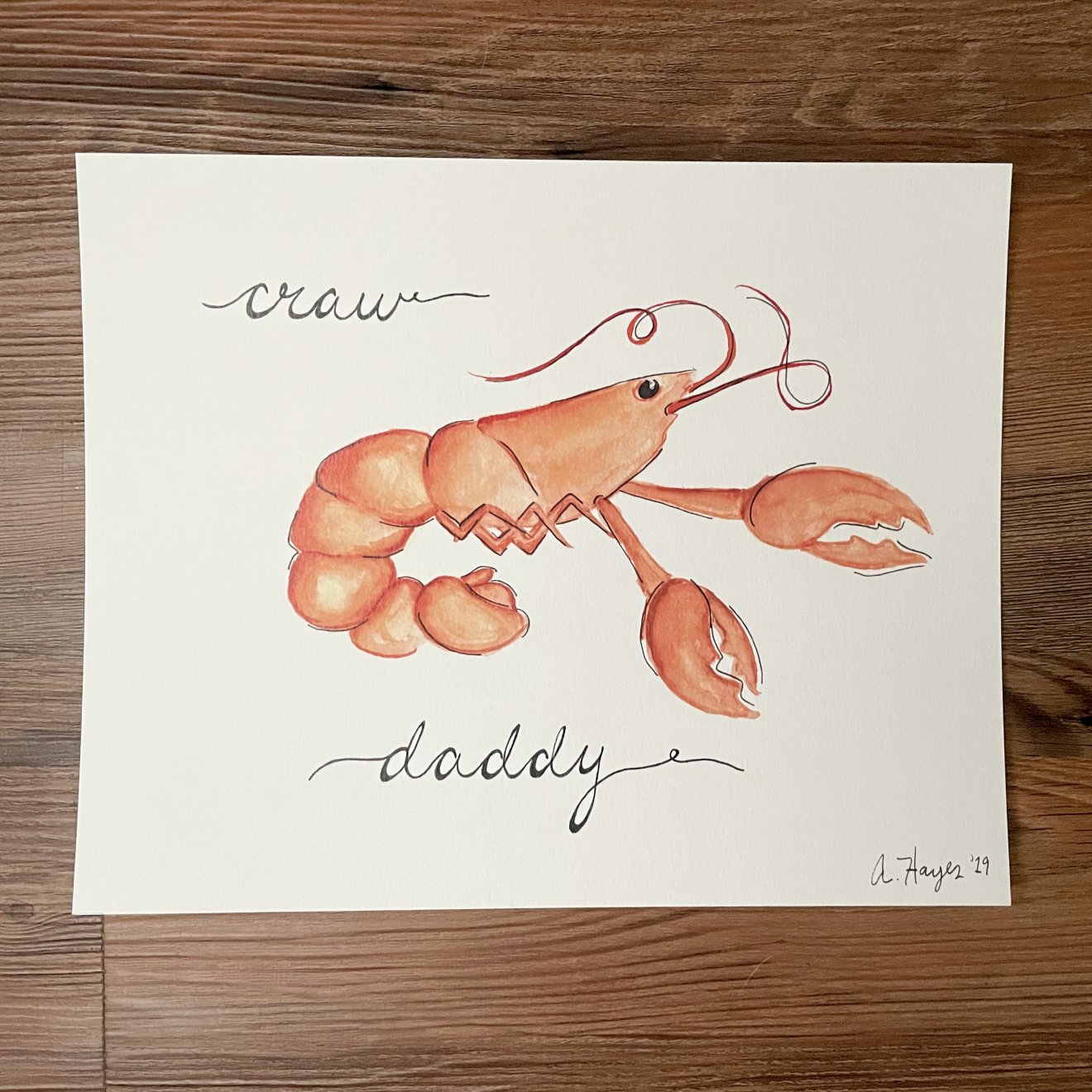 Craw Daddy 8"x10" Watercolor Print